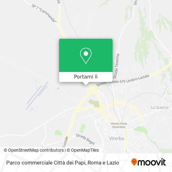 Mappa Parco commerciale Città dei Papi