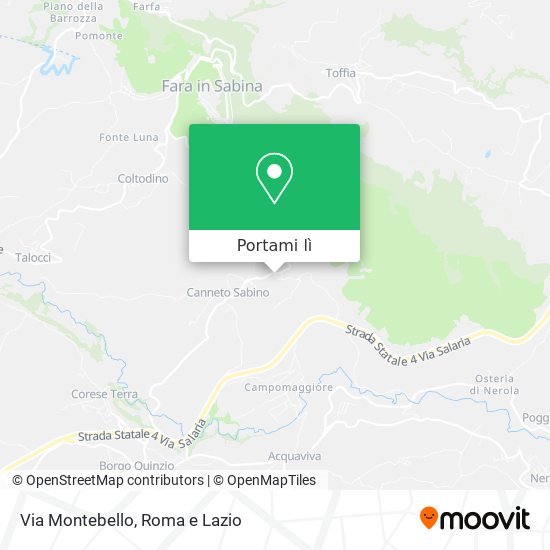 Mappa Via Montebello