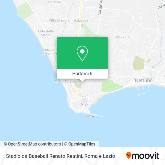 Mappa Stadio da Baseball Renato Reatini