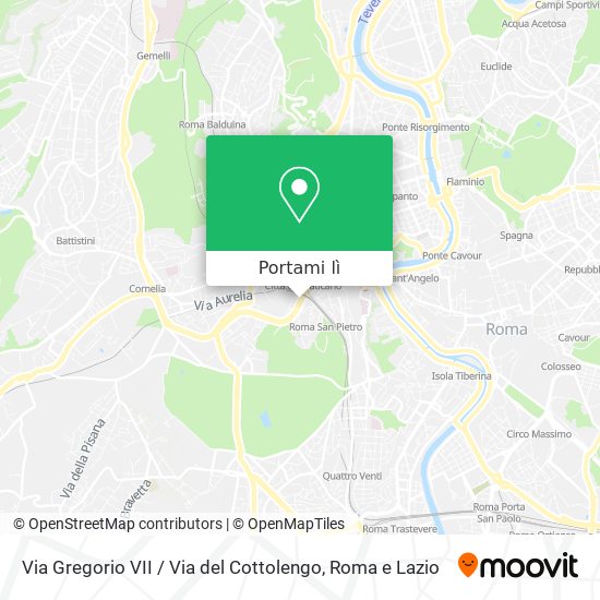 Mappa Via Gregorio VII / Via del Cottolengo
