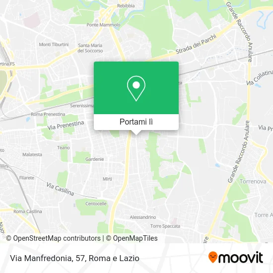 Mappa Via Manfredonia, 57