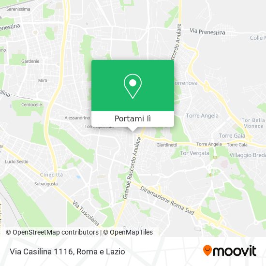 Mappa Via Casilina 1116