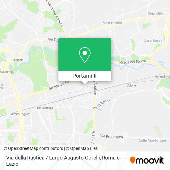 Mappa Via della Rustica / Largo Augusto Corelli