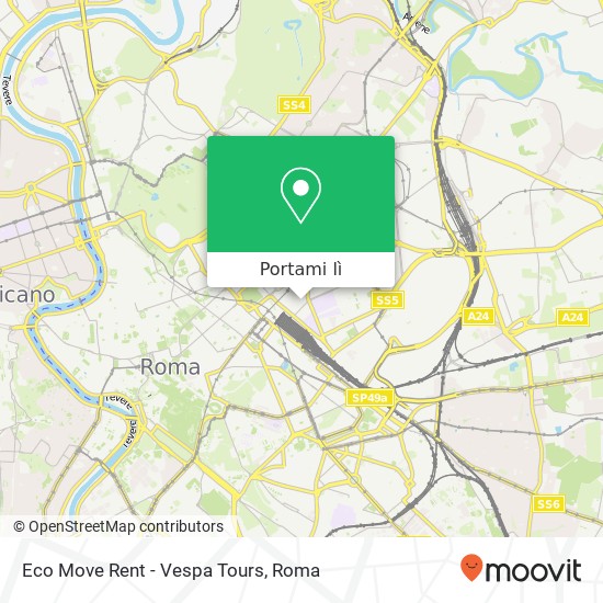 Mappa Eco Move Rent - Vespa Tours