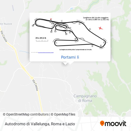 Mappa Autodromo di Vallelunga