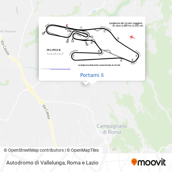 Mappa Autodromo di Vallelunga