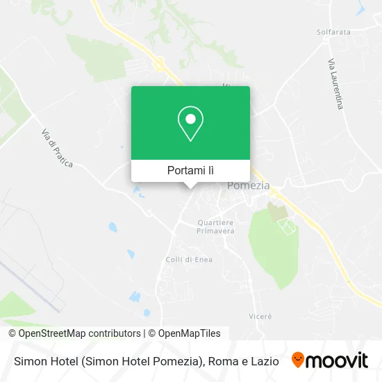 Mappa Simon Hotel (Simon Hotel Pomezia)