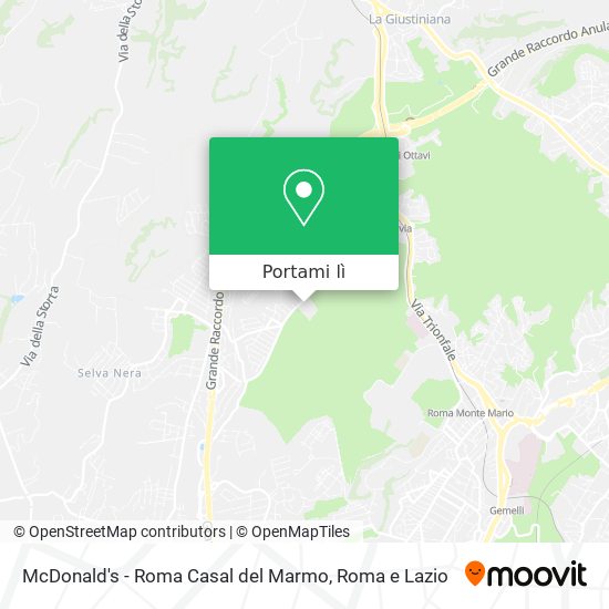 Mappa McDonald's - Roma Casal del Marmo