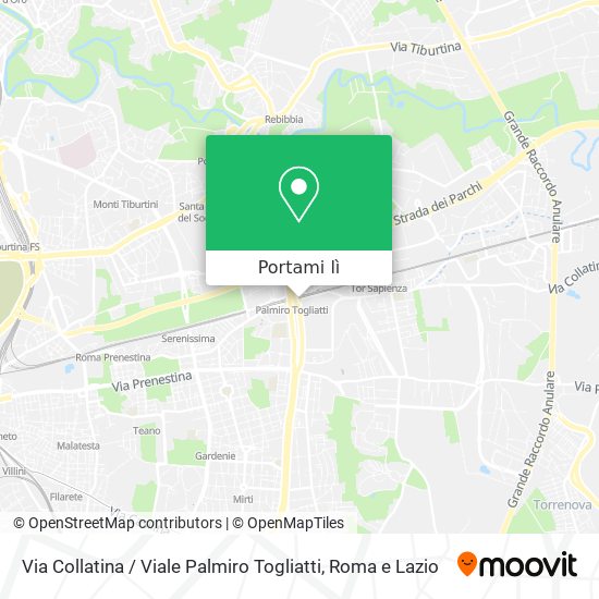 Mappa Via Collatina / Viale Palmiro Togliatti