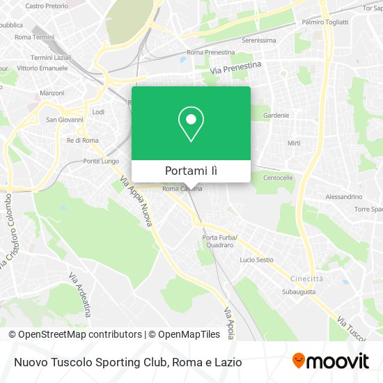 Mappa Nuovo Tuscolo Sporting Club