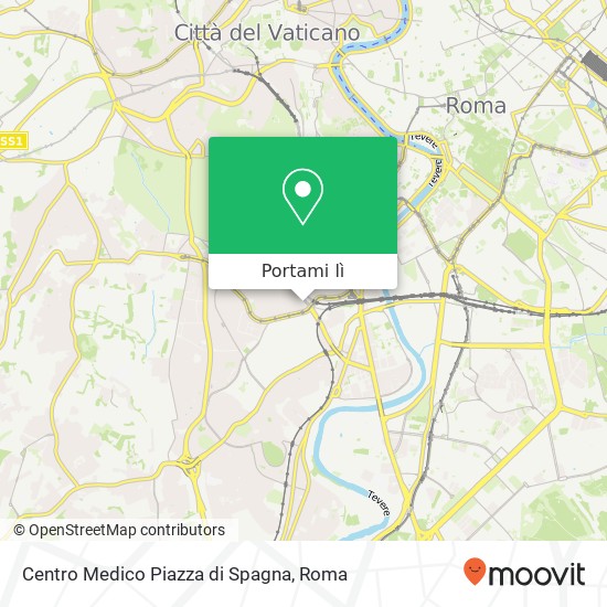 Mappa Centro Medico Piazza di Spagna