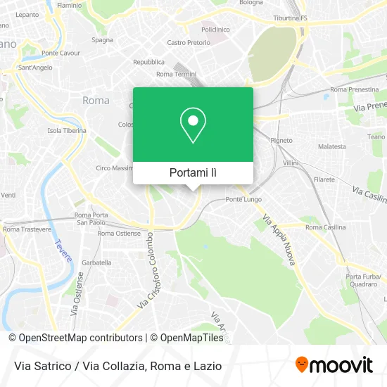 Mappa Via Satrico / Via Collazia