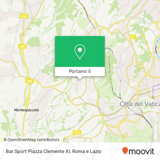 Mappa Bar Sport Piazza Clemente XI
