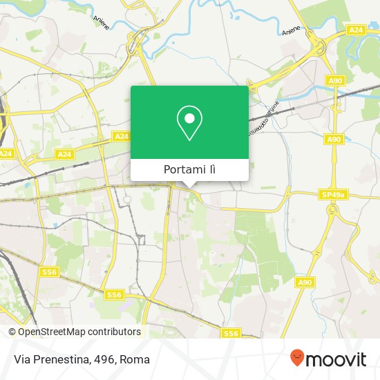 Mappa Via Prenestina, 496