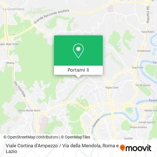 Mappa Viale Cortina d'Ampezzo / Via della Mendola
