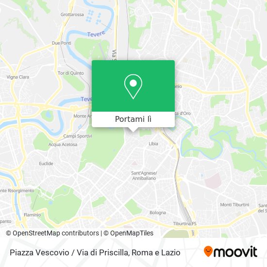 Mappa Piazza Vescovio / Via di Priscilla