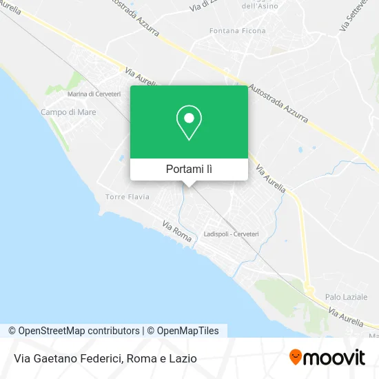 Mappa Via Gaetano Federici