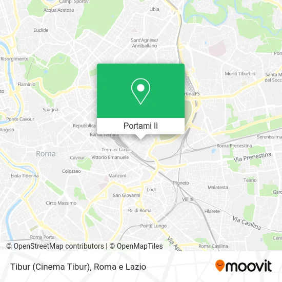 Mappa Tibur (Cinema Tibur)