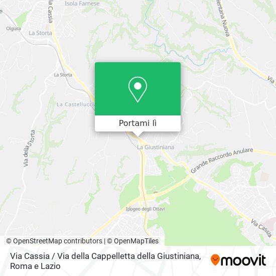 Mappa Via Cassia / Via della Cappelletta della Giustiniana
