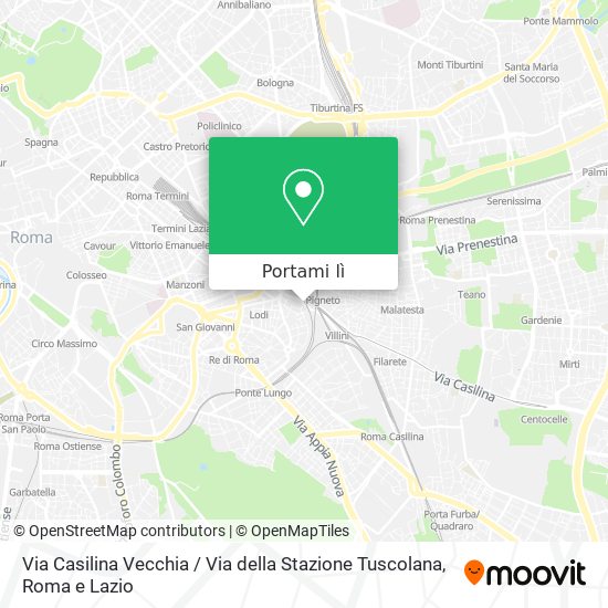 Mappa Via Casilina Vecchia / Via della Stazione Tuscolana