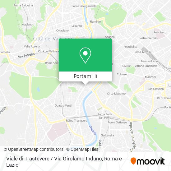 Mappa Viale di Trastevere / Via Girolamo Induno