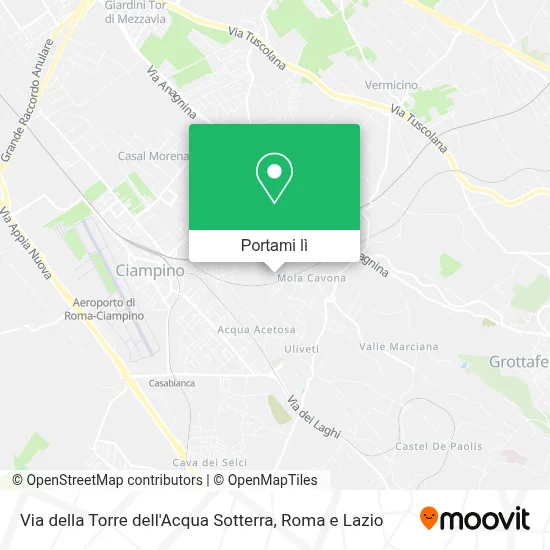 Mappa Via della Torre dell'Acqua Sotterra