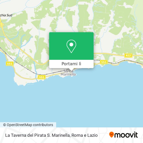 Mappa La Taverna del Pirata S. Marinella