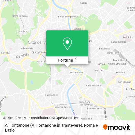 Mappa Al Fontanone (Al Fontanone in Trastevere)