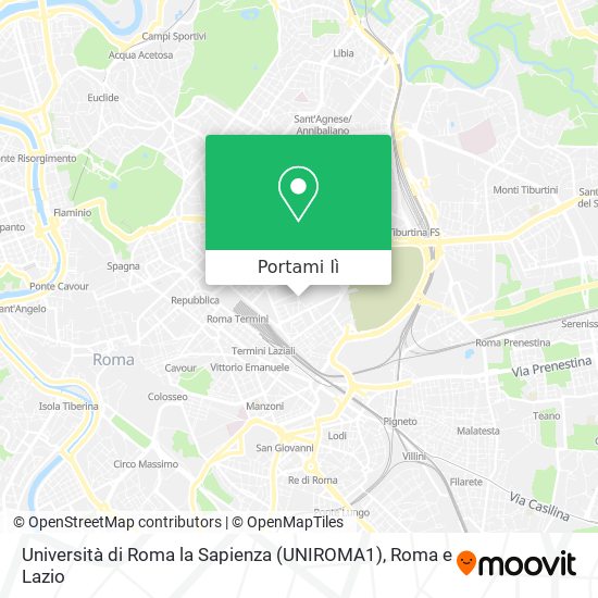 Mappa Università di Roma la Sapienza (UNIROMA1)
