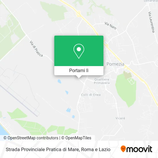 Mappa Strada Provinciale Pratica di Mare