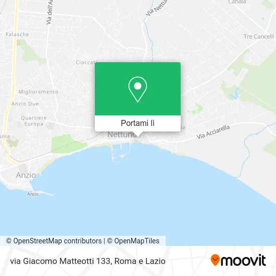 Mappa via Giacomo Matteotti 133