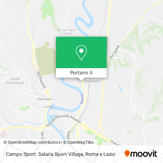 Mappa Campo Sport. Salaria Sport Village