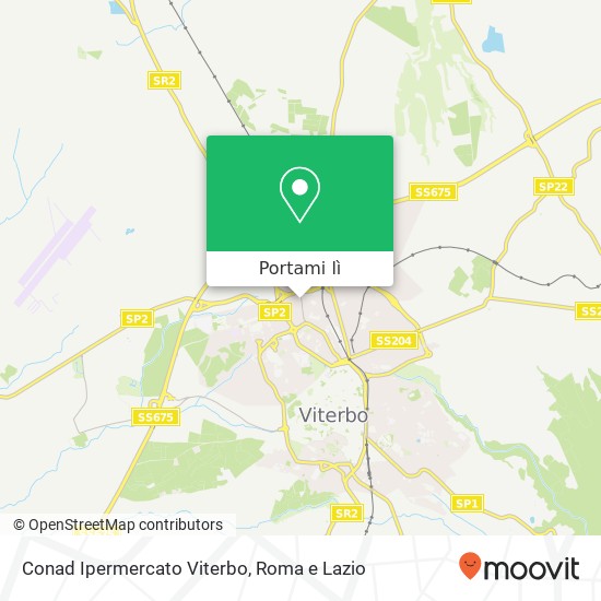 Mappa Conad Ipermercato Viterbo