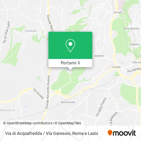 Mappa Via di Acquafredda / Via Garessio