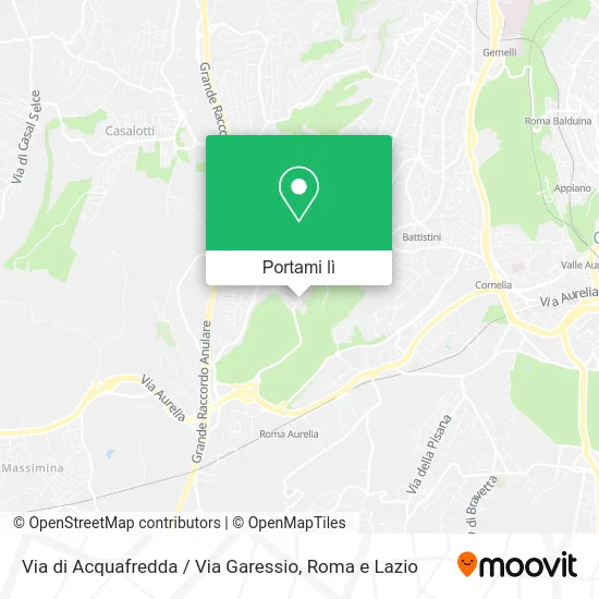 Mappa Via di Acquafredda / Via Garessio