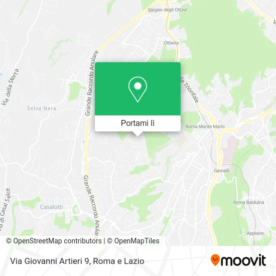 Mappa Via Giovanni Artieri 9