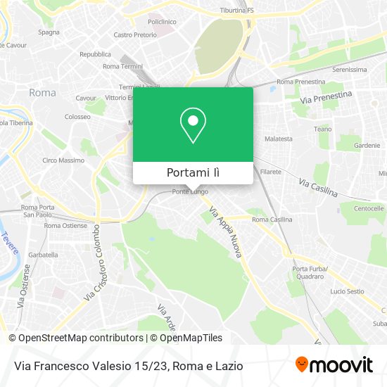 Mappa Via Francesco Valesio 15/23