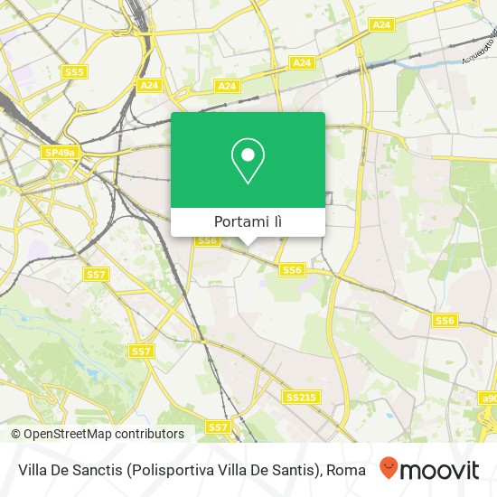 Mappa Villa De Sanctis (Polisportiva Villa De Santis)