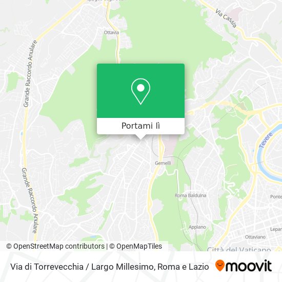 Mappa Via di Torrevecchia / Largo Millesimo