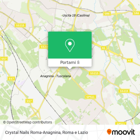 Mappa Crystal Nails Roma-Anagnina