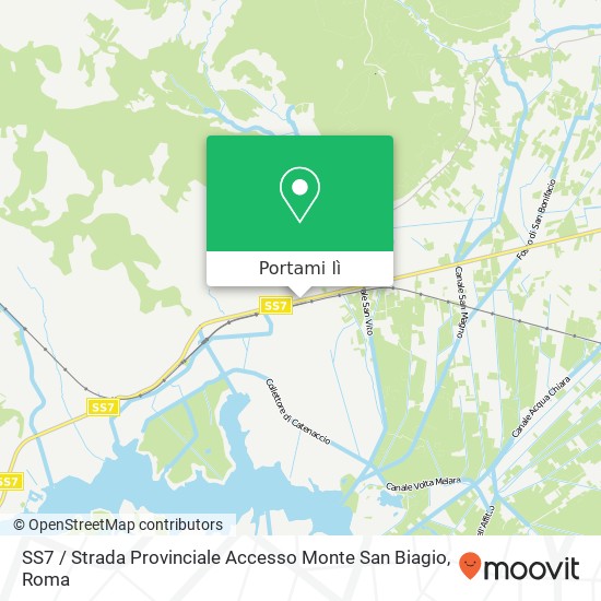 Mappa SS7 / Strada Provinciale Accesso Monte San Biagio