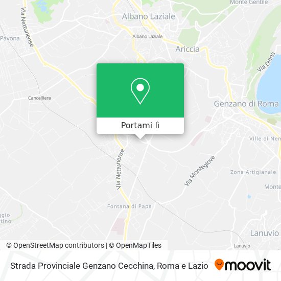 Mappa Strada Provinciale Genzano Cecchina