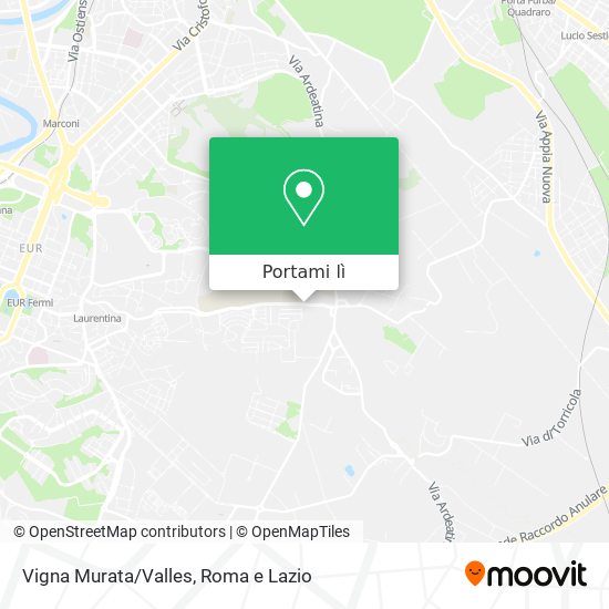 Mappa Vigna Murata/Valles