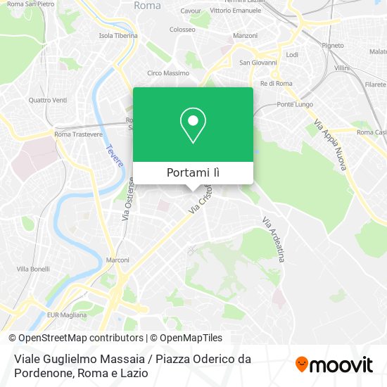 Mappa Viale Guglielmo Massaia / Piazza Oderico da Pordenone