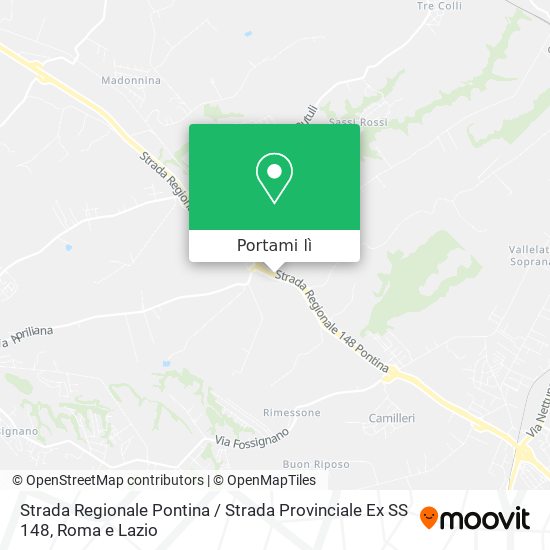 Mappa Strada Regionale Pontina / Strada Provinciale Ex SS 148