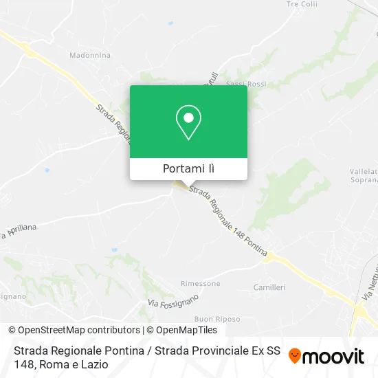 Mappa Strada Regionale Pontina / Strada Provinciale Ex SS 148