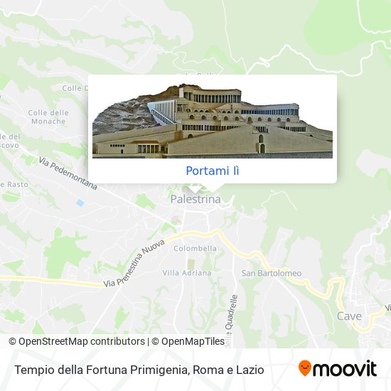 Mappa Tempio della Fortuna Primigenia