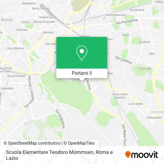 Mappa Scuola Elementare Teodoro Mommsen