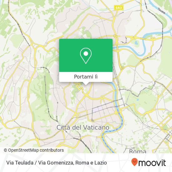 Mappa Via Teulada / Via Gomenizza