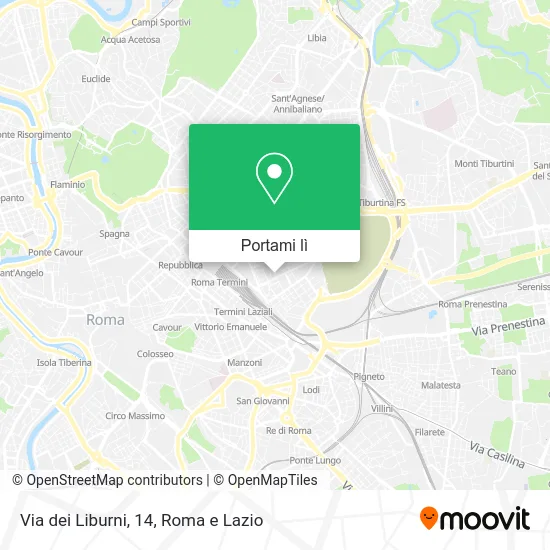 Mappa Via dei Liburni, 14